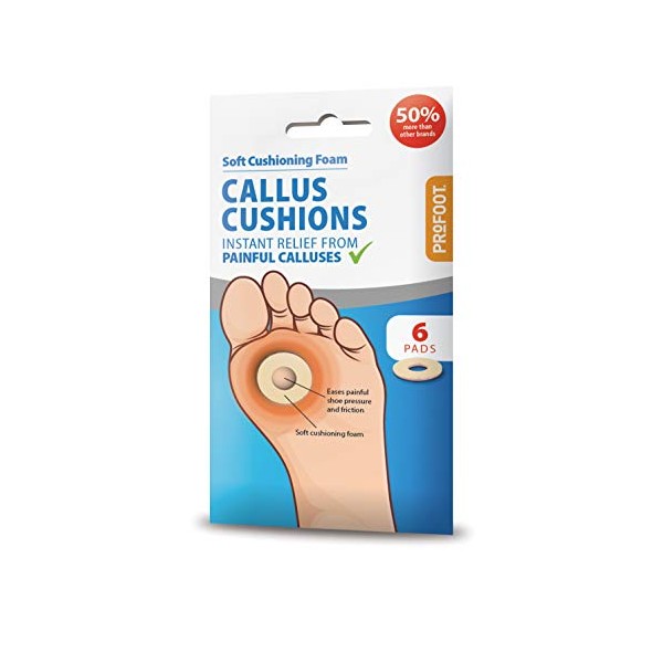 Profoot Callus Cushions - 2 Pack (12 Cushions) Relief For Painful Calluses Footcare