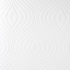 17583 Curvy White Paintable Wallpaper