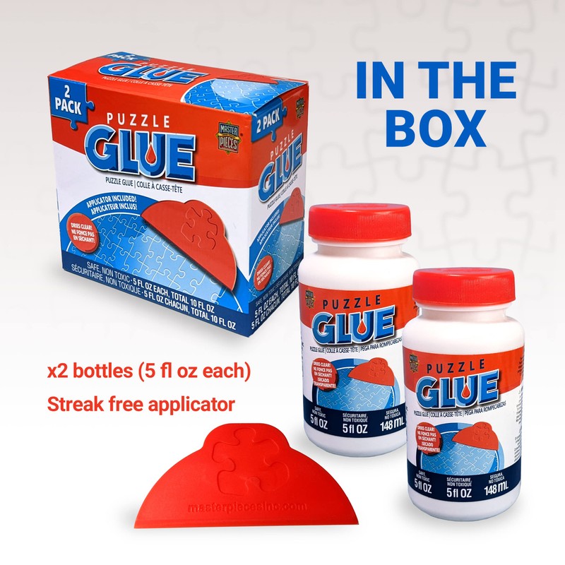 MasterPieces – Puzzle Glue with Wide Plastic Spreader, Easy to