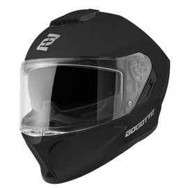 Bogotto Phantom Fiberglass Helmet, Matte Black, M