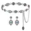 Western Concho Chain Belt -Anique Metal Cowgirl Turquoise Adjustable Dresses