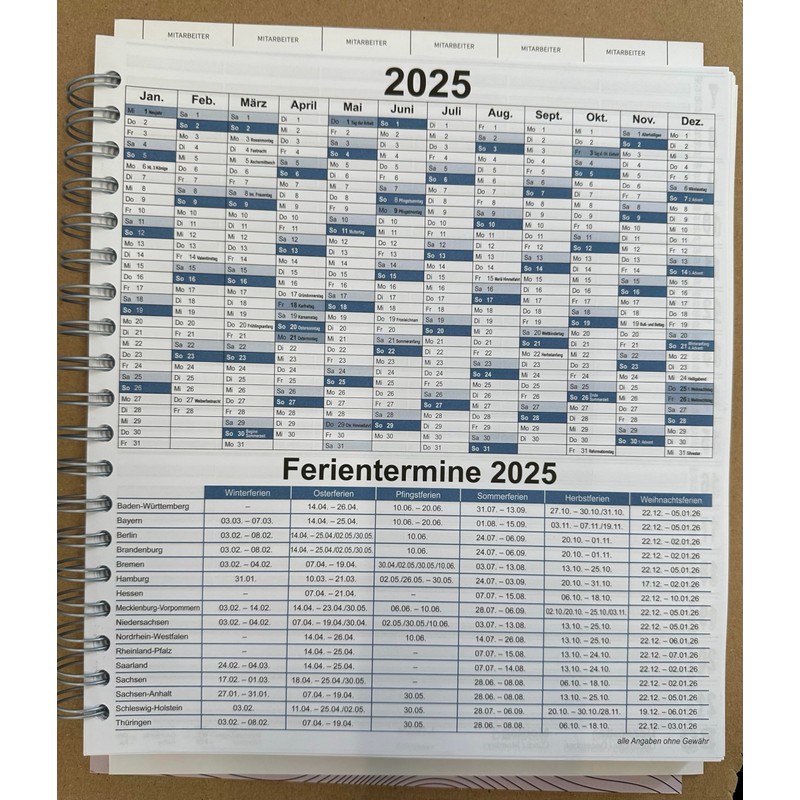 Efalock Salon Planner 2025 - Diary for Hairdressers