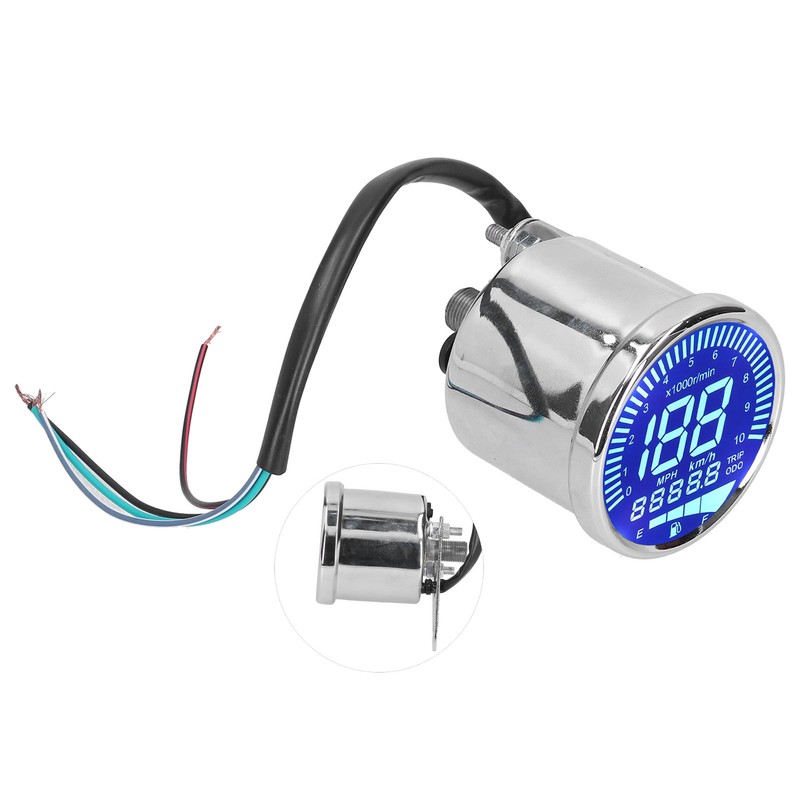 Speedometer 0‑160KM/H LCD Digital LED Speed Gauge for Motorcycle 12V