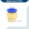 Hihaha Push to Connect Air Fittings 5/8" Male Thread Air