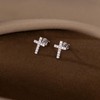 SLUYNZ Solid 925 Sterling Silver Cross Earrings Stud for Women