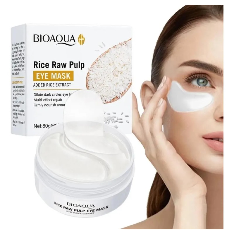 Parches Hidrogel Ojos Bioaqua De Arroz Elimina Ojeras F Todo