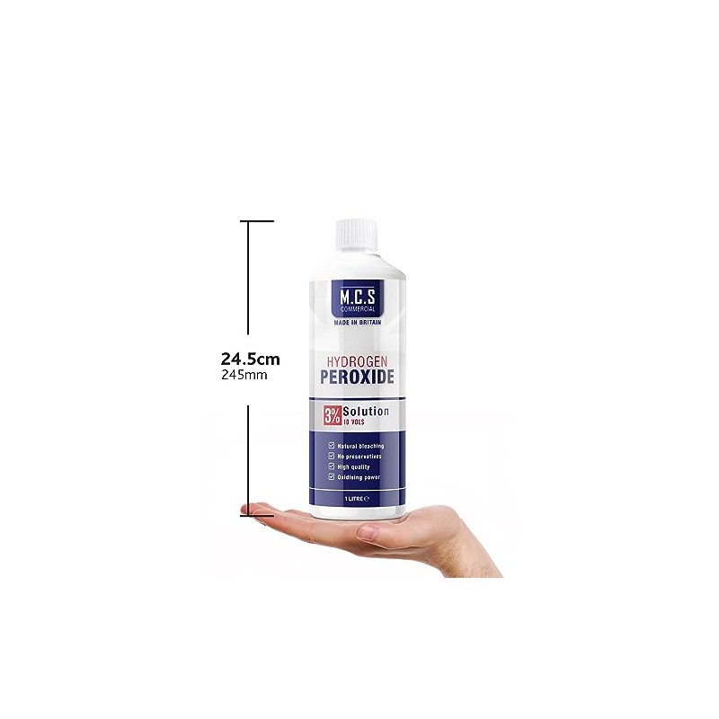MCS Commercial Hydrogen Peroxide 3%, 1 Litre - 10 Vols