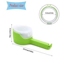 Hysgscwd 4Pcs Bag Clip with Pour Spout, Snack Clips That Pour, Reusable Food Pour Spout Clip, Food Storage Bag Sealing Clip, Plastic Cap Sealer Clip, Household Moisture Bag Clips for Food Organization