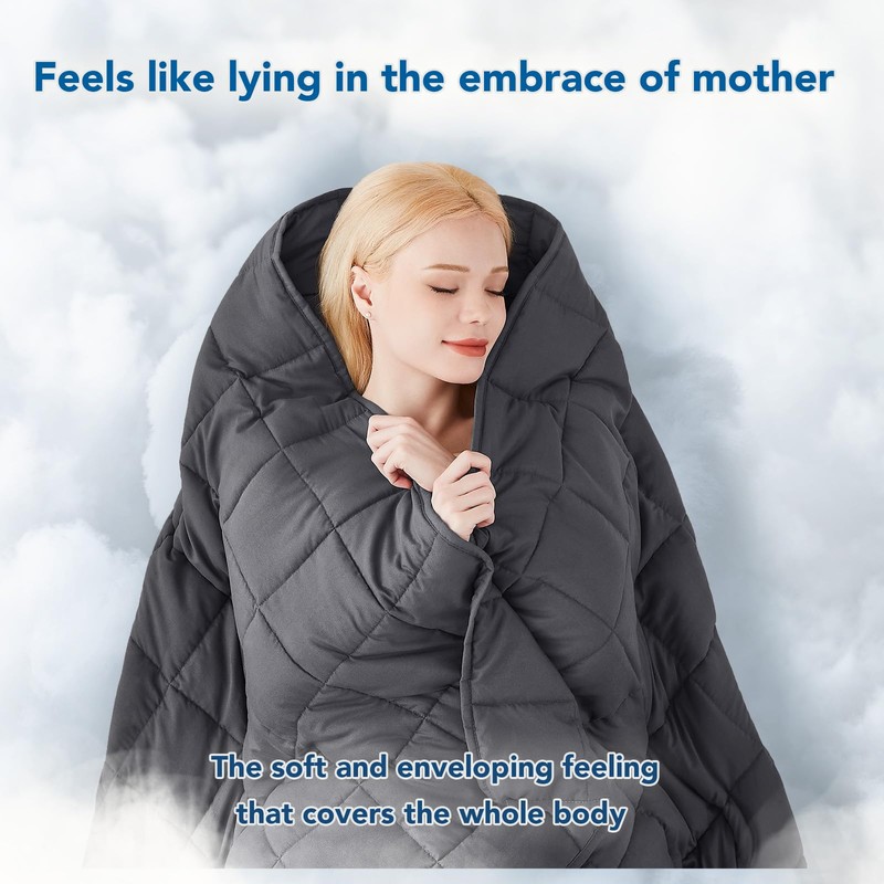 Topcee Weighted Blanket for Adults (15 lbs, 48" x 72")