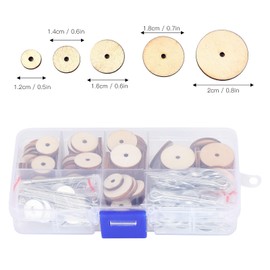 50 Set Doll Joints, Doll Making Joints Wooden DIY Bear Doll Joint Bolts Toy Making Material with Storage Box for DIY Doll Toy Teddy Bear Making 12mm 14mm 16mm 18mm 20mm