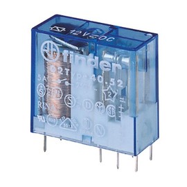 FINDER 40.52.9.024.0000 24 VDC Coil, 250 VAC, 40 Series, 8 AMP, 900 OHM, DPDT Contact, Power Relay, Through Hole MOUNTING