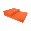 Danfuton Twin Orange Trifold Foam Bed, Shikibuton, Portable Ottoman Mat