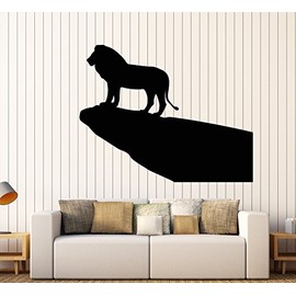 Vinyl Wall Decal Lion King African Animal Silhouette Cartoon Stickers Large Decor (1936ig) Black