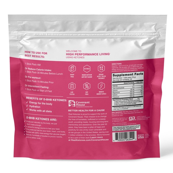 Real Ketones Real Ketones BHB Exogenous Ketones Drink Mix Packets