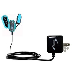 Gomadic Intelligent Compact AC Home Wall Charger Suitable for The Pyle PSWP25BL Waterproof MP3 - High Output Power with a Convenient, Foldable Plug Design - Uses TipExchange Technology