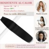 Extensiones Cabello Natural Fibra Cortina Negro 30 PLG 210g