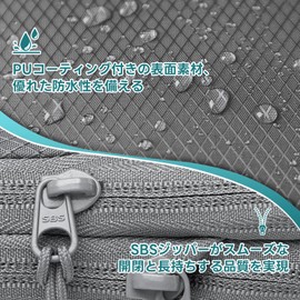 Samfolk Travel Compression Bag, Travel Pouch, Travel Compression Bag, Set of 5, Compression Pouch, Packing Pouch, Clothes Sorting, Travel, Business Trip, Convenient Goods, Large Capacity, Waterproof