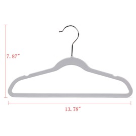 Quality Kids Plastic Non Velvet Non-Flocked Thin Compact Children's Hangers Swivel Hook for Shirts Blouse Coats (Gray, 30)