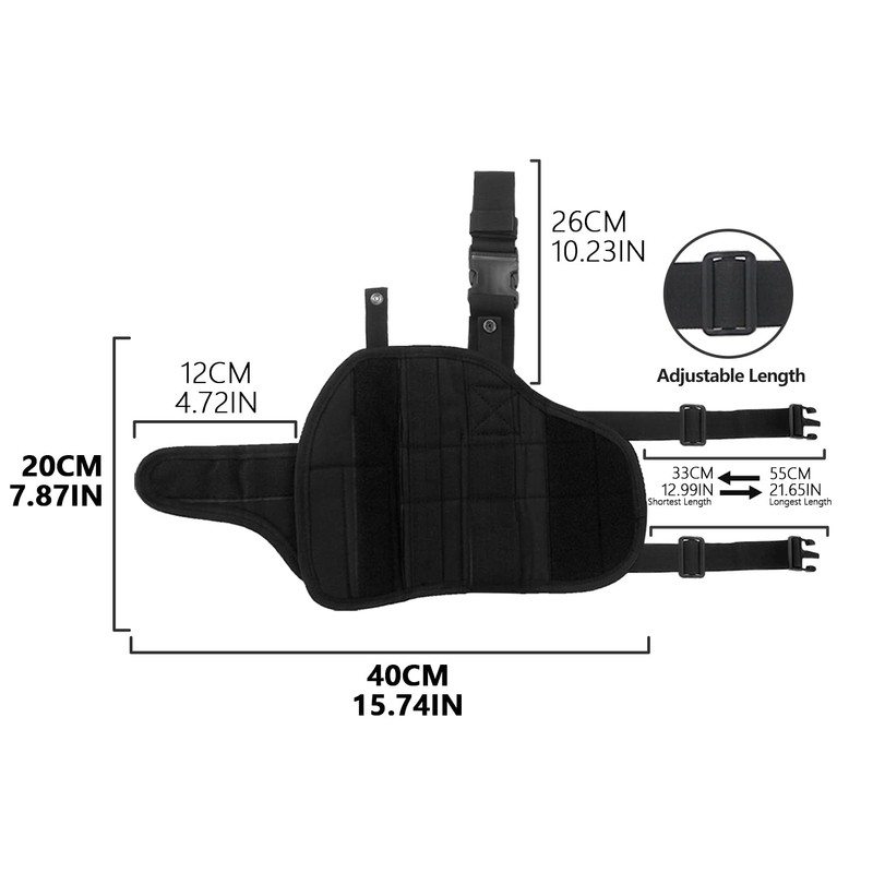 BOROLA Adjustable Tactical Leg Holster Compatible for Nerf Elite Series