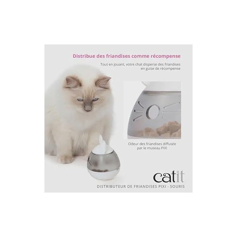 Catit PIXI Dispensador de golosinas, Juguete Interactivo para Gatos, Mouse
