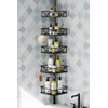 Skycarper 5 Tier Adjustable Corner Shower Caddy Organizer with Hooks,Rustproof