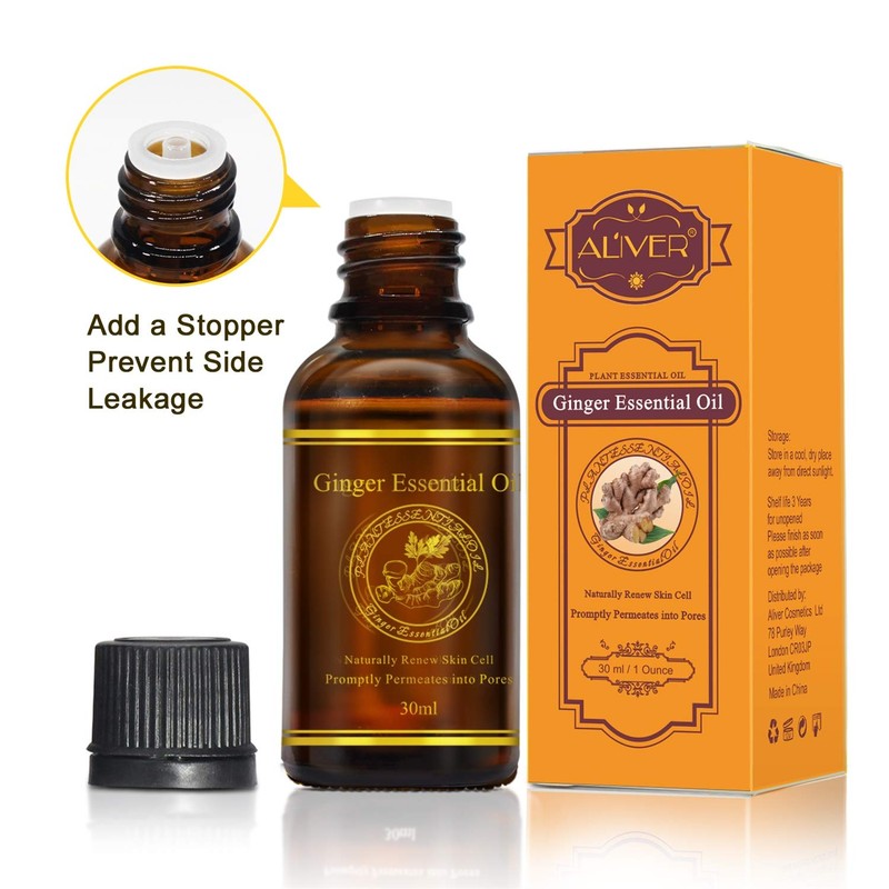 Lymphatic Drainage Ginger Oil, Ginger Essential Oil Massage Oil Body