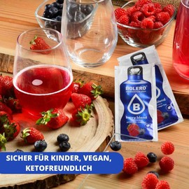 Bolero CHERRY 24x3g | Saftpulver ohne Zucker, gesüßt mit Stevia + Vitamin C | geeignet für Kinder, Sportler und Diabetiker | glutenfrei und veganfreundlich | Kirschgeschmack