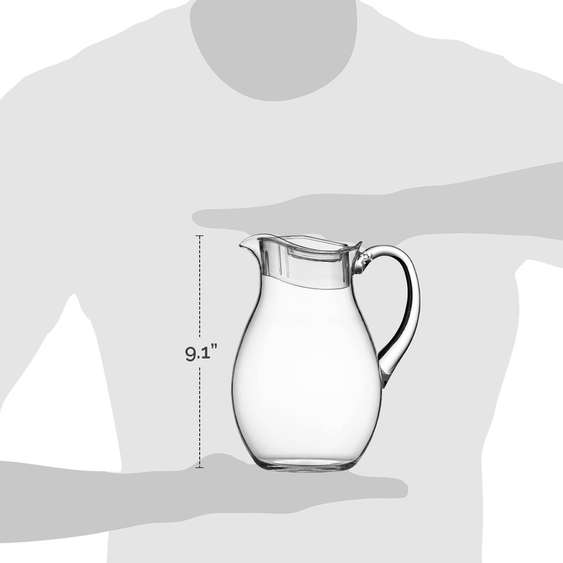 MosJos Acrylic Pitcher (72 oz), Clear Plastic, Water Pitcher with