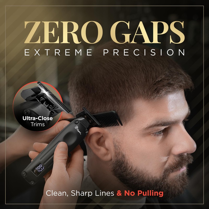 Fagaci Professional Zero Gapped Trimmer for Men, 5X Longer Sharpness