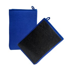 2PCS Clay Mitts for Car Detailing, Microfiber Fine Grade Clay Bar Mitt Clay Eraser Mitt, Clay Bar Glove Medium Grade Alternative Mitt, Magic Clay Towel Surface Prep Mitt for Car Paint, Glass, Wheels