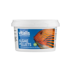 Vitalis Marine Algae Pellets 1mm 140g (4.94 oz) Premium Soft Sinking Pellet Fish Food for Marine Saltwater Aquariums
