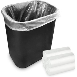 Stock Your Home 2 Gallon Clear Trash Bags (200 Pack) - Disposable Plastic Garbage Bags - Leak Resistant Waste Can Liner - Small Bags for Office, Bathroom, Deli, Produce Section, Dog Poop, Cat Litter