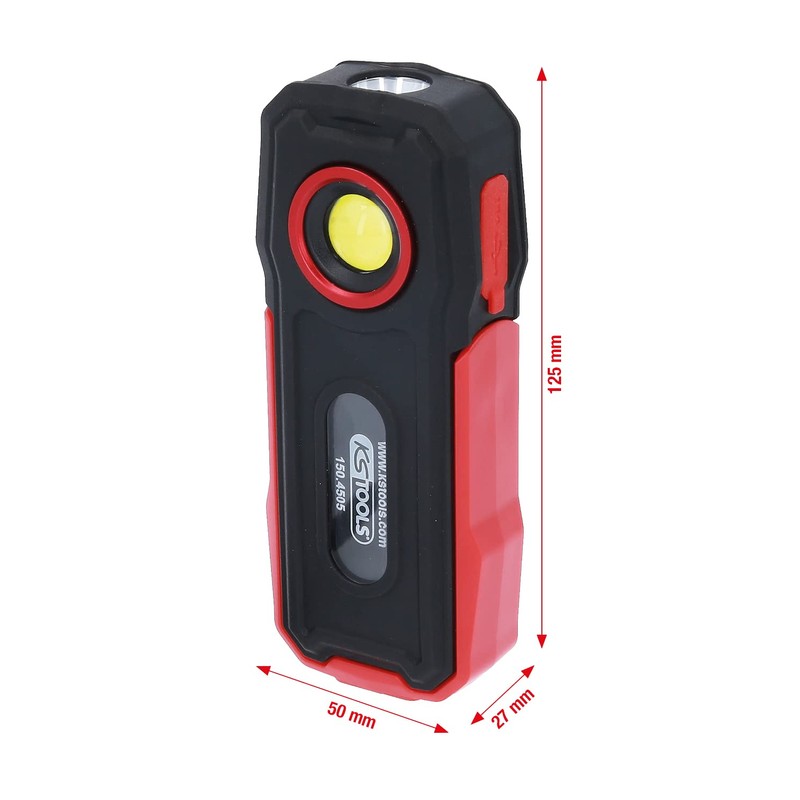 KS Tools 150.4505 Mobile Workshop Hand Lamp 300 Lumen Red