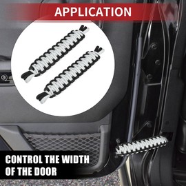 ACROPIX Door Strap Swing Doors Limiting Check Straps Black Gray for Jeep Wrangler TJ JK JKU JL JLU YJ - Pack of 2