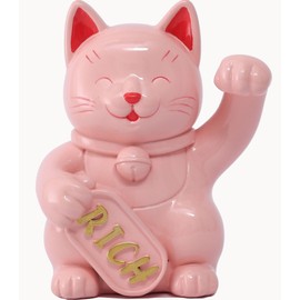 Generic CasaJetaime Handmade Cat Piggy Bank for Girls, Baptism Day Birthday for Kids, Kitten Statue Figurine, Lucky Cat Decor for Cashier, Homedecor for Kid's Room, Pink