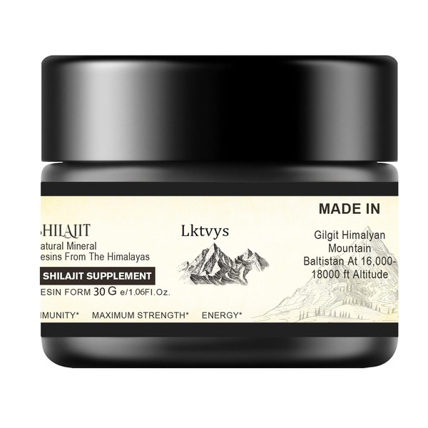 Lktvys Shilajit Pure Himalayan Organic, Shilajit Supplement, Shilajit Resin Enriched