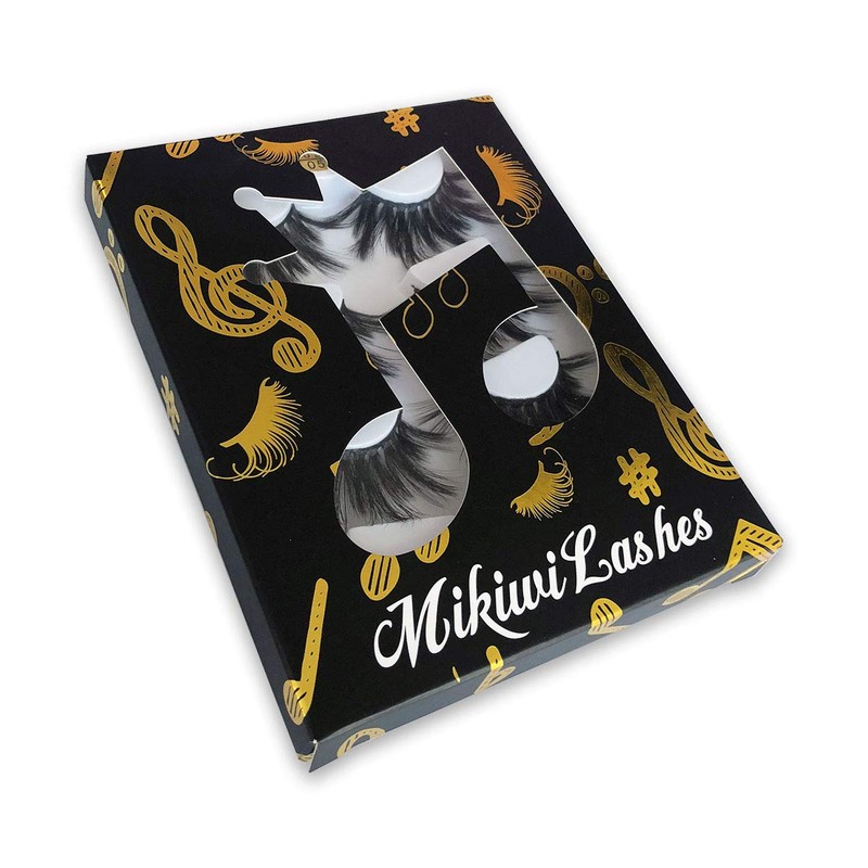 MIKIWI 25mm Lashes, Dramatic 6D Faux Mink Lashes, Fluffy Volume