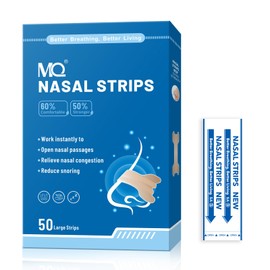 MQ 100ct Upgraded Nasal Strips for Snoring Nose Strips for Breathing Extra Strength Snore Strips to Open Nasal Passages, Relieve Nasal Congestion
