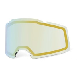 100% OKAN Goggle Replacement Lens - HiPER Dual Pane Mirror Yellow Gold Lens