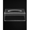 QWORK® Acrylic Tissue Box, Tissue Holder, Napkin Dispenser, Clear, Placed
