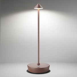 SHANGCAI Cordless Table Lamps Rechargeable, 6000mAh Battery Operated LED Desk Lamp Outdoor Waterproof Portable Touch Dimmable Table Night Light for Patio Restaurant Dining Home Rust