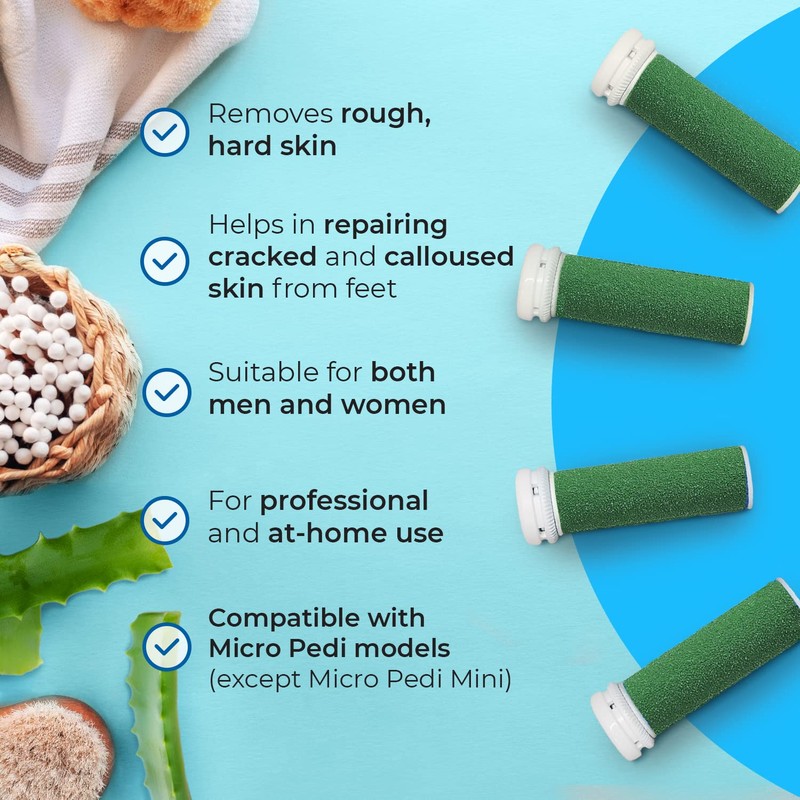 4 x EXTREME Coarse Green Replacement Rollers Compatible with Emjoi