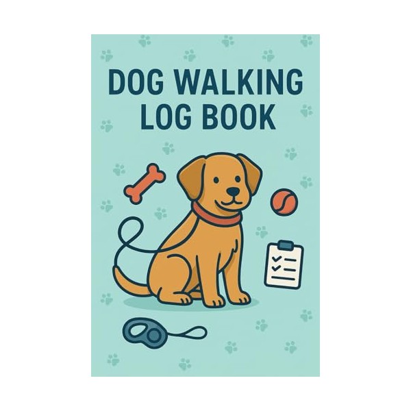 Dog Walking Log Book: Daily Tracker for Walk Times, Bathroom