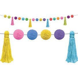 Teacher Created Resources Colorful Pom-Poms and Tassels Garland