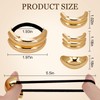 CUBACO 6PCS Metal Hair Ties for Women,KC Gold Hair Ties