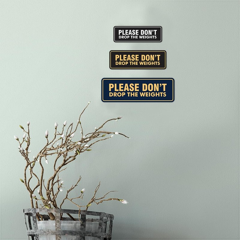 Signs ByLITA Standard Please Don't Drop The Weights Sign (Red)