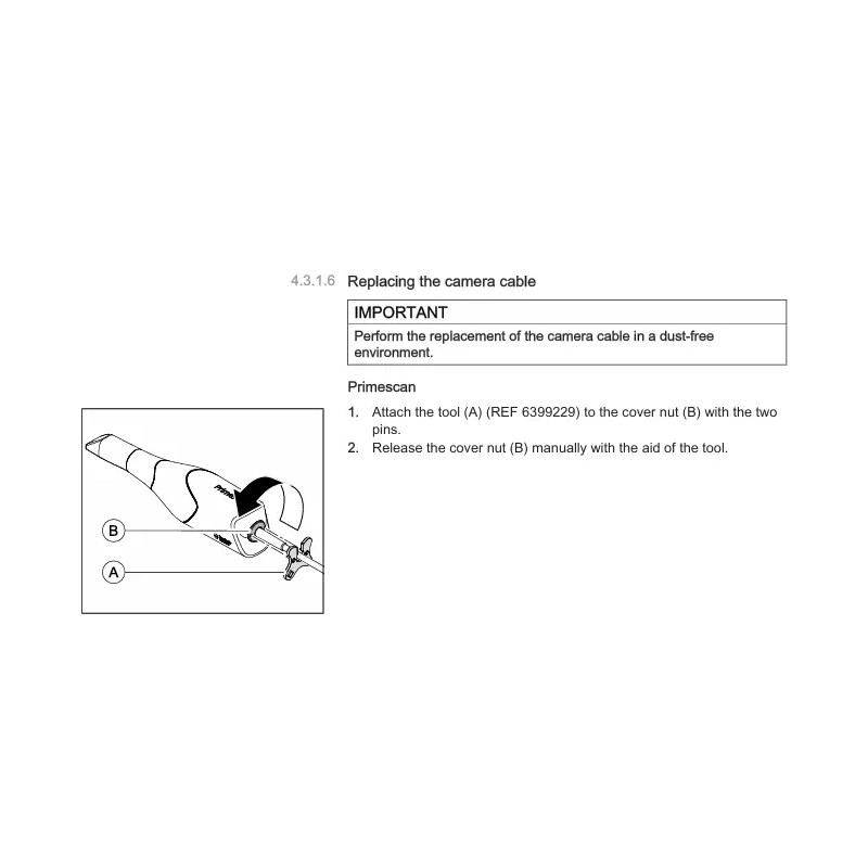 Dentsply Sirona CEREC Primescan Camera Cable Removal Tool / Wrench