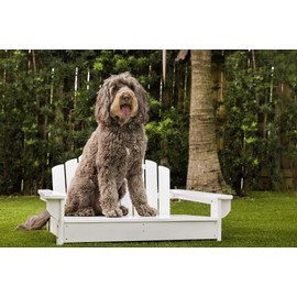 Midlee White Dog Adirondack Chair Bed (X-Large)