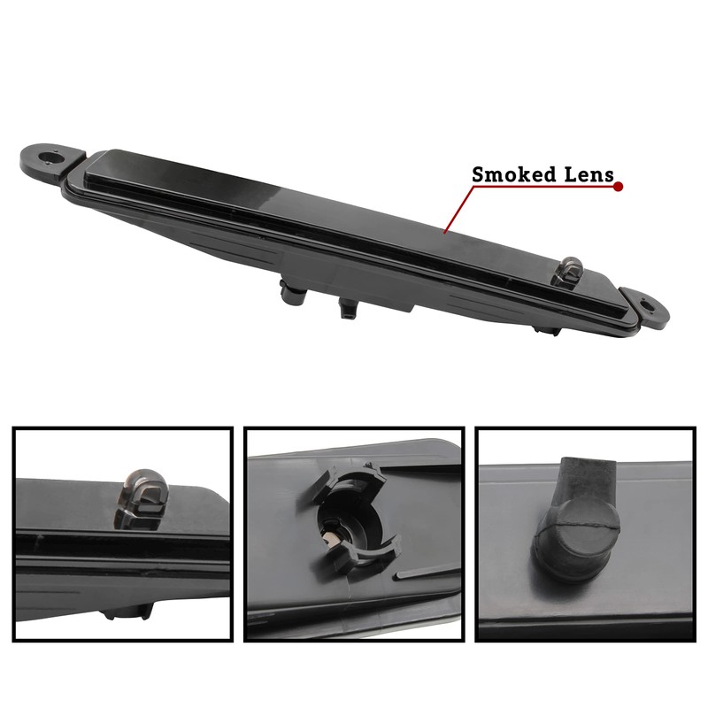 LED 3rd Third Brake Light for Armada 04-15, KEWISAUTO Smoked