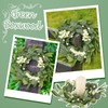 6 Pcs Green Artificial Eucalyptus Swag Wreaths Spring Summer Wreath